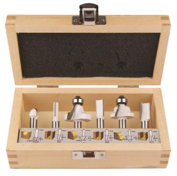 MAKITA Fräser-Set 6tlg. D-53540 Schaft-Ø8mm, in Holzkiste